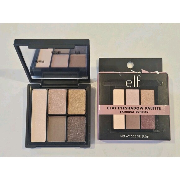 Elf Clay Eyeshadow Palette Saturday Sunsets 81922 New Torn Box - Picture 1 of 5